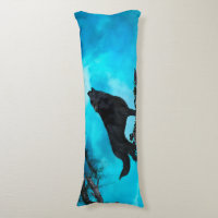 Wolf body outlet pillow