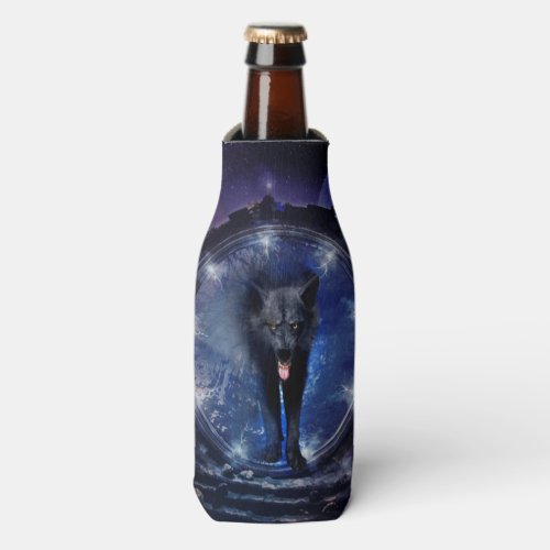 Awesome wolf comes through a gate bottle cooler