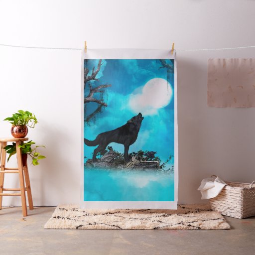 Awesome wolf fabric