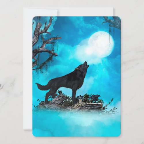 Awesome wolf invitation