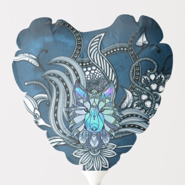 Awesome wolf, lineart design balloon (Front)