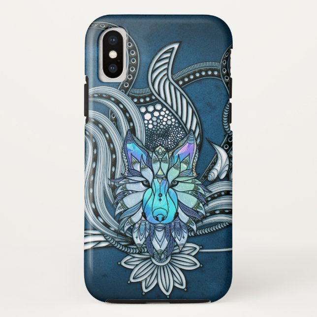 Awesome wolf, lineart design Case-Mate iPhone case (Back)