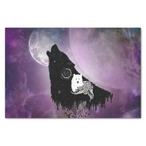 Awesome wolves tissue paper