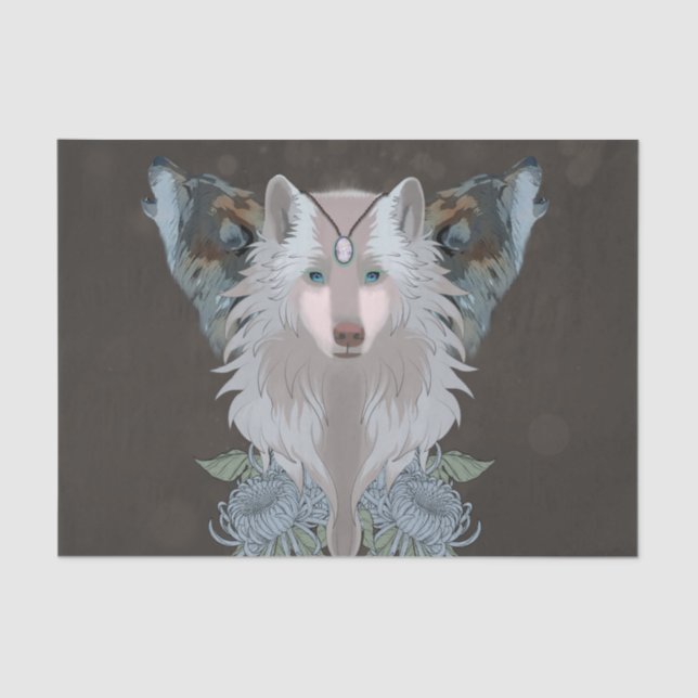 Awesome wolves tissue paper (Front)