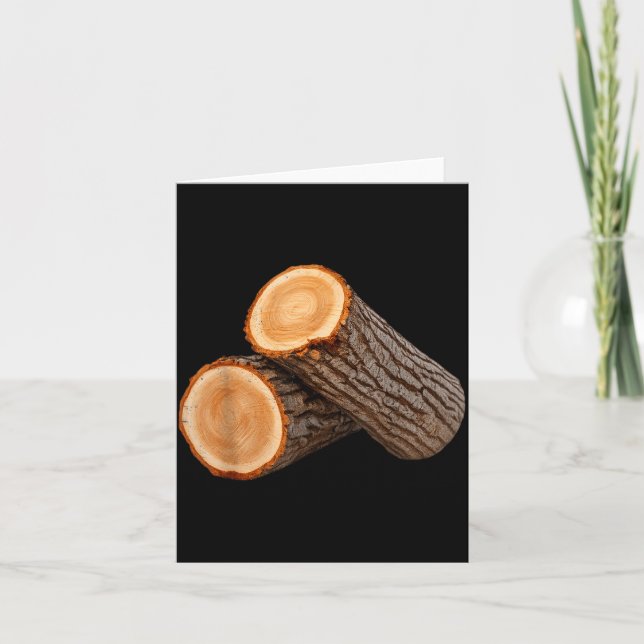 Awesome Wooden Log Costume For Adults And Kids  Card (Front)