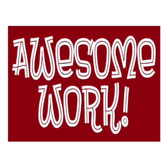 Awesome Work Employee Appreciation Thank You Postcard | Zazzle.com