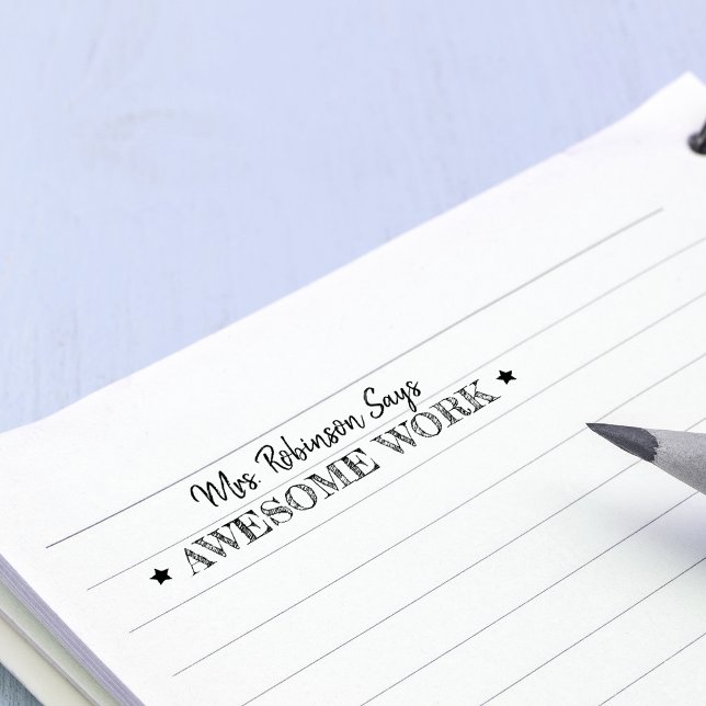 Awesome Work | Personalized Teachers Self-inking Stamp (Awesome Work | Personalized Teachers Self-inking Stamp)