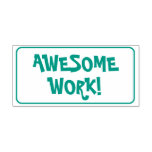 [ Thumbnail: "Awesome Work!" Tutor Feedback Rubber Stamp ]
