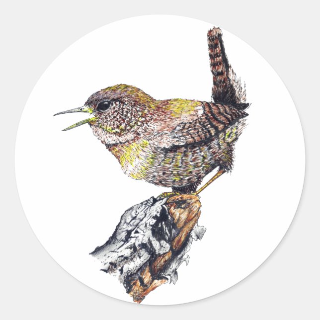 Awesome Wren Sticker (Front)