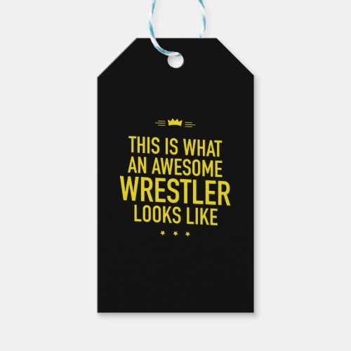 Awesome wrestler looks like funny wrestling grappl gift tags