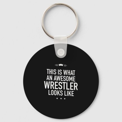 Awesome wrestler looks like funny wrestling grappl keychain