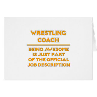 Awesome Wrestling Coach .. Job Description Cards