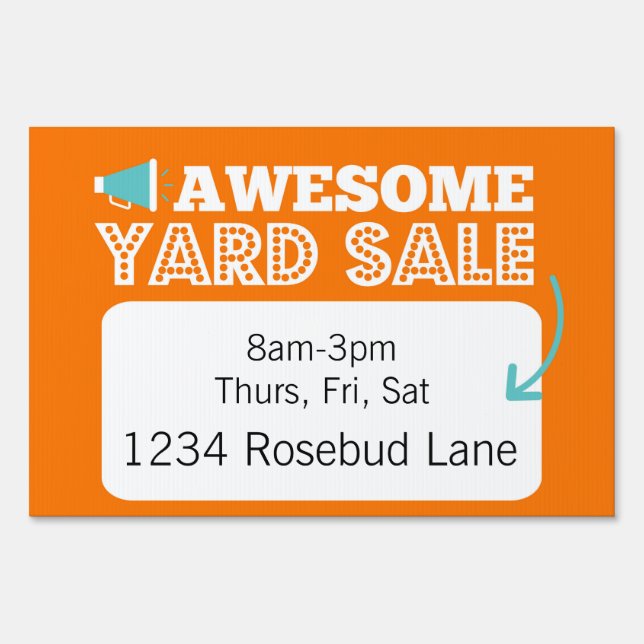 Awesome Yard Sale Sign (Front)