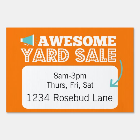 Awesome Yard Sale Sign | Zazzle.com