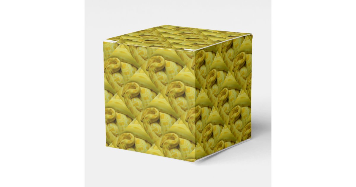 Awesome Yellow Burmese Python Favor Boxes | Zazzle