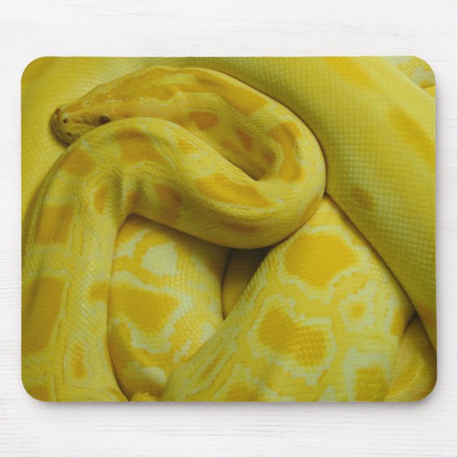 Awesome Yellow Burmese Python Mouse Pad (Front)