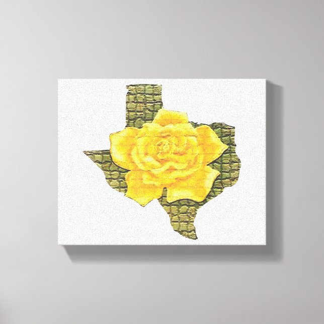 Awesome Yellow Rose Of Texas Pattern Flower  Canvas Print (Front)