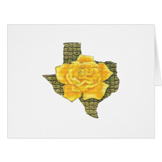 Awesome Yellow Rose Of Texas Pattern Flower  Cards (Front Horizontal)