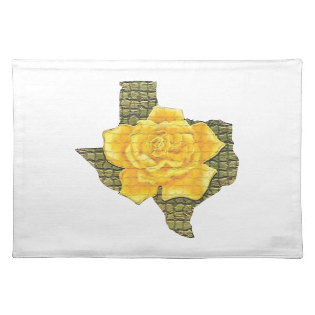 Awesome Yellow Rose Of Texas Pattern Flower  Cloth Placemat (Front)