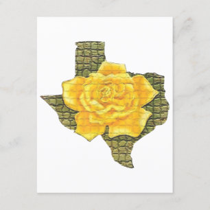 Awesome Yellow Rose Of Texas Pattern Flower Enclosure Card