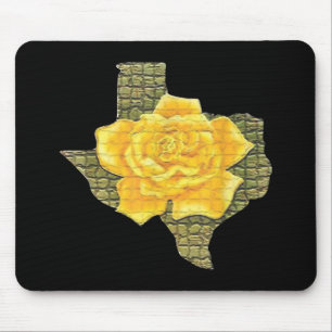 Awesome Yellow Rose Of Texas Pattern Flower Mouse Pad