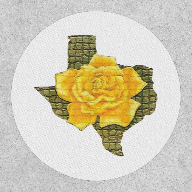 Awesome Yellow Rose Of Texas Pattern Flower  Patch (Front)