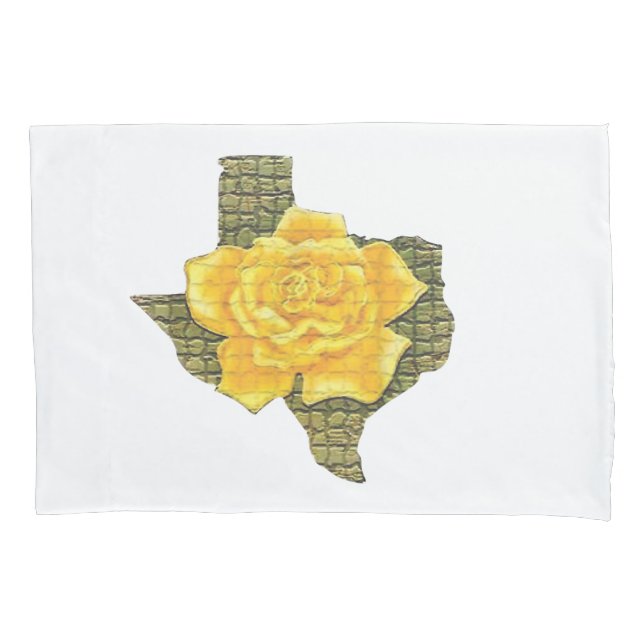 Awesome Yellow Rose Of Texas Pattern Flower  Pillow Case (Front)