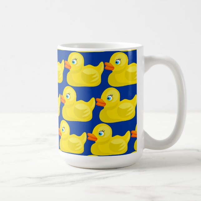 Awesome Yellow Rubber Ducky Wallpaper Design Coffee Mug (Right)