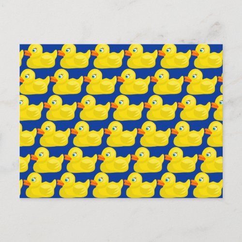 Awesome Yellow Rubber Ducky Wallpaper Design Postcard