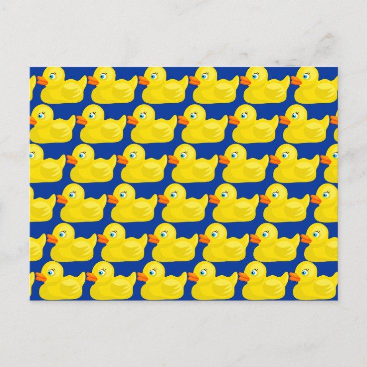 Awesome Yellow Rubber Ducky Wallpaper Design Postcard | Zazzle