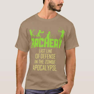 Awesome Zombie Archery Gift Print Mens Womens Bow  T-Shirt