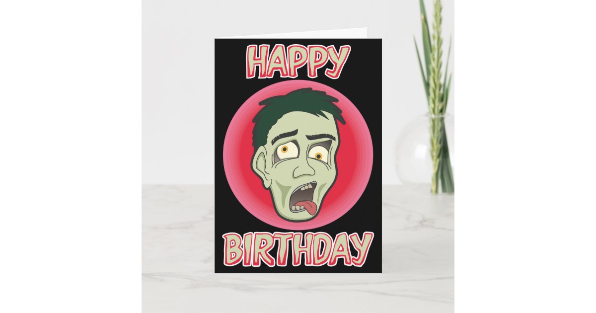 Awesome Zombie Birthday Card Zazzle