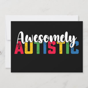 Awesomely Autistic Autism Biy Girl Family Invitation