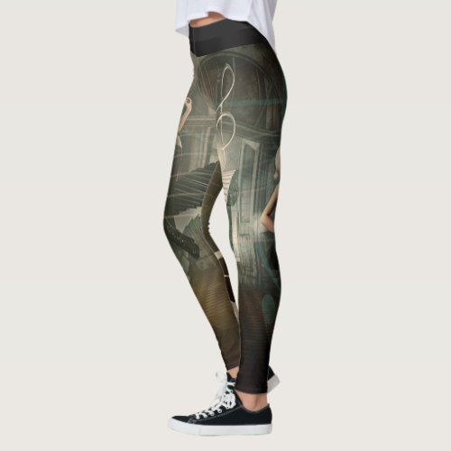 Awesomely Cool Violin  Piano Keys Leggings