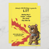 Awesomely Lit Birthday Invitation (Front/Back)