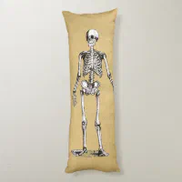 Awesomely Weird Full Skeleton Bones Vintage Paper Body Pillow