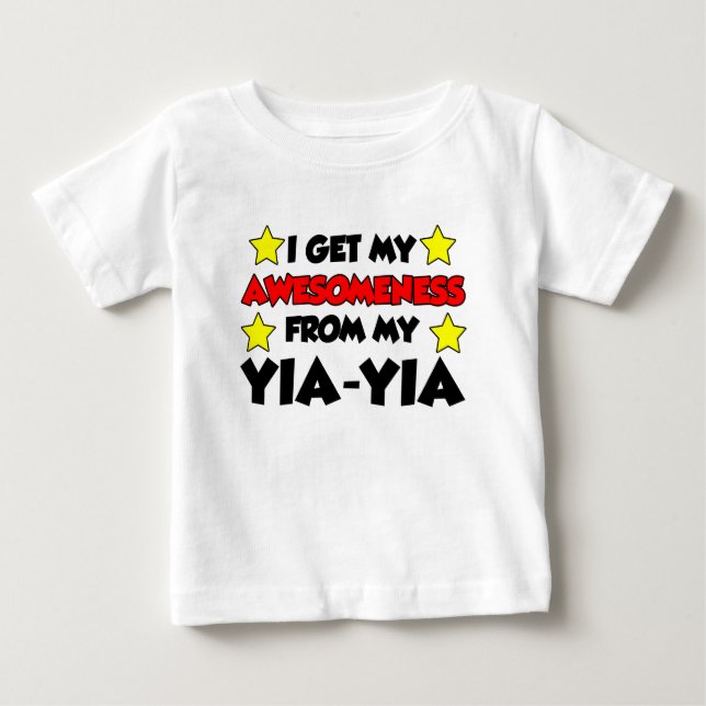 Awesomeness From My Yia-Yia Baby T-Shirt (Front)