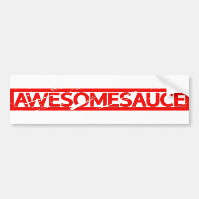 Awesomesauce Stamp Bumper Sticker (Front)