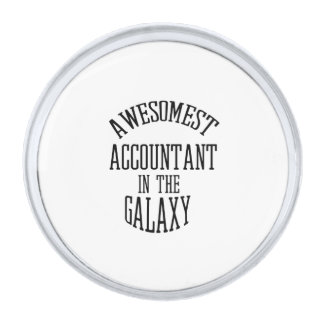 Awesomest Accountant in galaxy Silver Finish Lapel Pin
