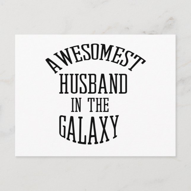 Awesomest Husband In The Galaxy Announcement Postcard (Front)