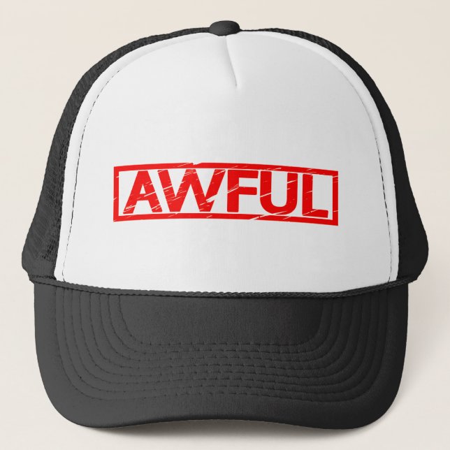 Awful Stamp Trucker Hat (Front)