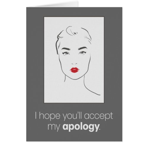 Awkward âœBeautiful and Smartâ Apology Card