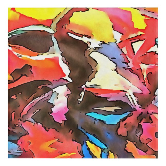 Awkward Cow Abstract Black Outline Art (Front)