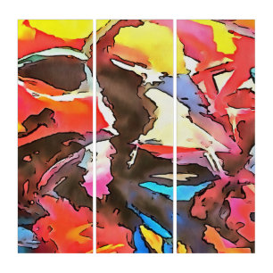Awkward Cow Abstract Black Outline Art