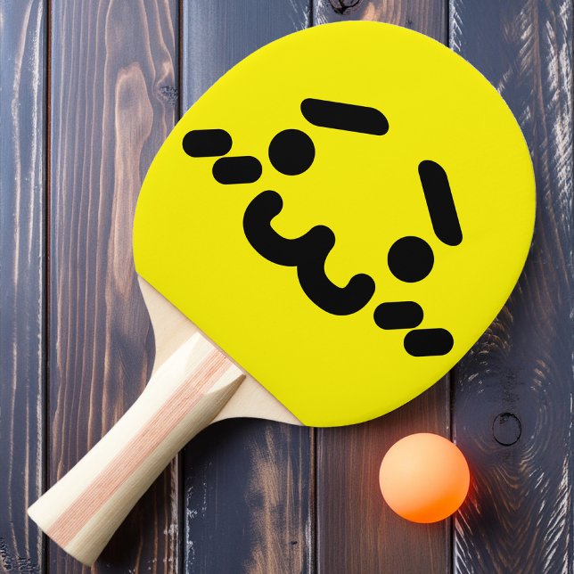 Awkward Cute Face Yellow Ping Pong Paddle (Creator Uploaded)