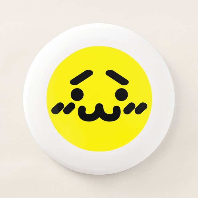 Awkward Cute Face Yellow  Wham-O Frisbee (Front)