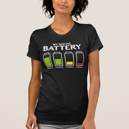 Awkward Introvert People Social Battery Shy Person T_Shirt
