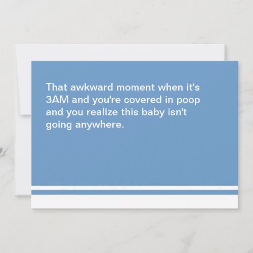 Awkward Moment New Baby Card_ Boy Invitation