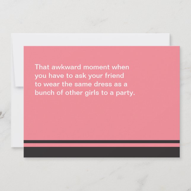 Awkward Moment Will You Be My Bridesmaid Card (Front)
