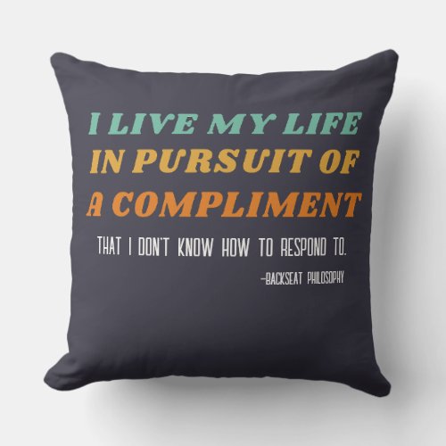 Awkward People need Compliments too Hoodie Throw Pillow